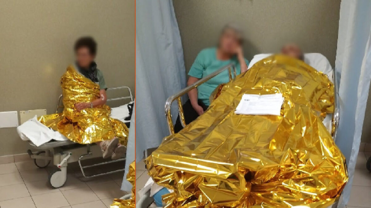 Ospedale, mancano i lenzuoli: utenti avvolti con coperte termiche d’emergenza