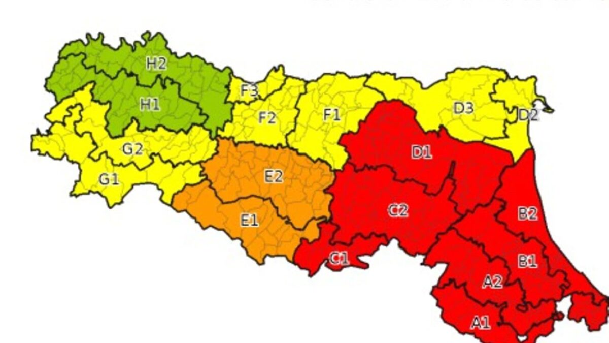 Maltempo, Allerta Rossa dalle 12.00 del 18 settembre fino alle 00.00 del 20 settembre